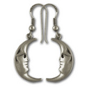 Moon Earrings in Sterling Silver