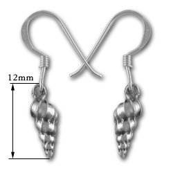 Seashell Earrings in Sterling Silver