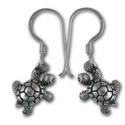 Turtle Earrings in Sterling Silver