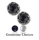 Delicate Gemstone Studs in Sterling Silver