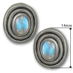 Moonstone Earrings in Sterling Silver
