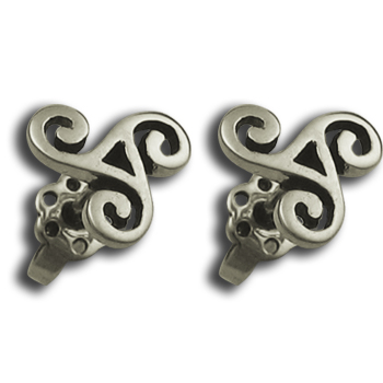 Triskele Earrings in Sterling Silver