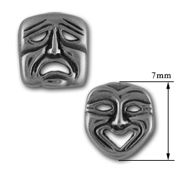Comedy Tragedy Studs in Sterling Silver