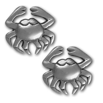 Crab Earrings in Sterling Silver