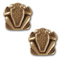 Frog Stud Earrings in 14k Gold
