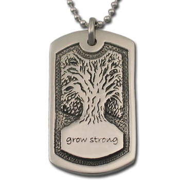 Tree of Life Dog Tag in .925 Sterling