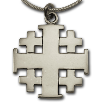 Jerusalem Cross Pendant in Sterling Silver