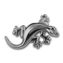 Gecko Pin in Sterling Silver