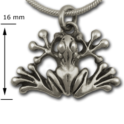 Tree Frog Pendant in Sterling Silver
