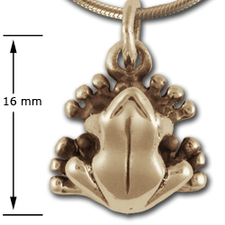 Tree Frog Pendant in 14K Gold