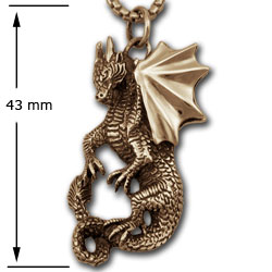 Dragon Pendant in 14K Gold