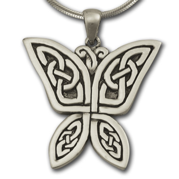 Celtic Butterfly Pendant in Sterling Silver