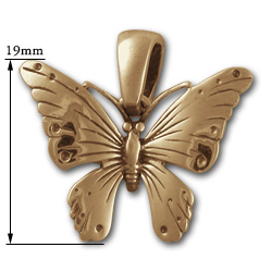 Butterfly Pendant in 14K Gold