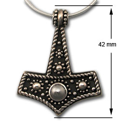 Thor's Hammer Pendant in Sterling Silver