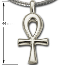Lg Ankh Pendant in Sterling Silver