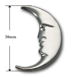 Moon Pin in Sterling Silver