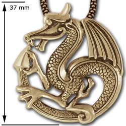 Bold Dragon in 14k Gold