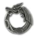 Ouroboros Dragon in Sterling Silver