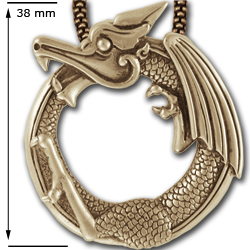 Ouroboros Dragon in 14k Gold