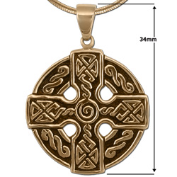 Celtic Cross Pendant in 14K Gold