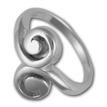 Swirl Ring in Sterling Silver