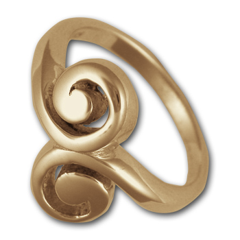 Swirl Ring in 14K Gold