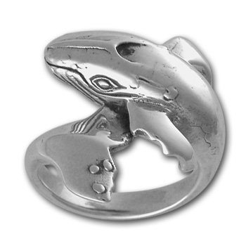 Grey Whale Ring in Sterling Silver