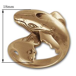 Grey Whale Ring in 14k Gold
