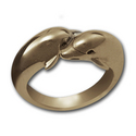 Double Dolphin Ring in 14k Gold