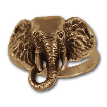 Elephant Ring in 14k Gold