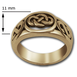 Celtic Knot Ring (Lg) in 14k Gold
