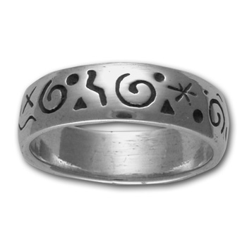 Stylized Petrolypgh Ring in Sterling Silver
