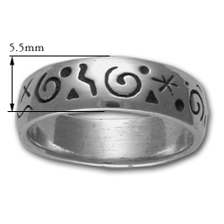 Stylized Petrolypgh Ring in Sterling Silver