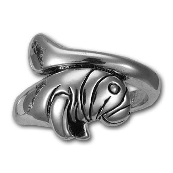 Manatee Ring in Sterling Silver