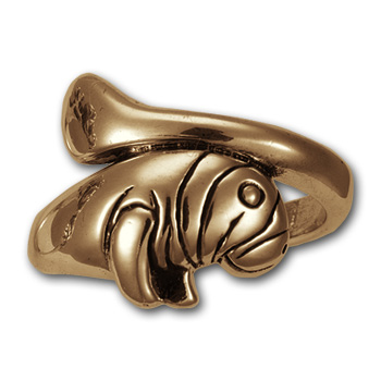 Manatee Ring in 14k gold