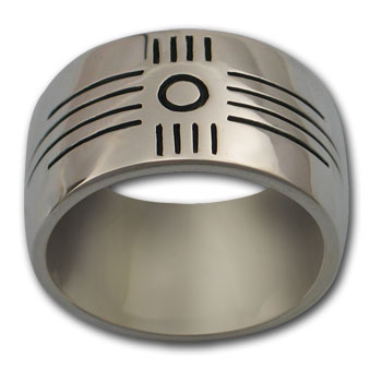 Zia Sun Symbol Ring (Lg) in Sterling Silver