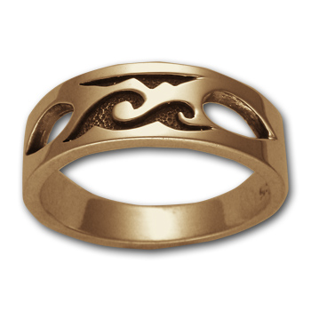 Wave Ring in 14k Gold