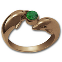 Dolphin Ring in 14k Gold