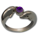 Dolphin Ring in Sterling Silver