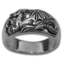 "Profile" Dragon Ring in Sterling Silver