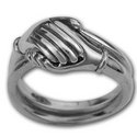 Two Part Hand Ring in Sterling Silver