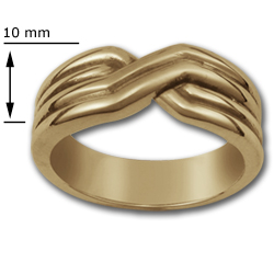 Crossover Ring in 14k Gold