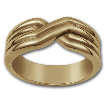 Crossover Ring in 14k Gold