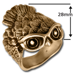 Owl Ring (Lg) in 14k Gold