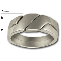 Puzzle Ring (Lg) in Sterling Silver