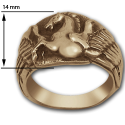Pegasus Ring in 14k Gold