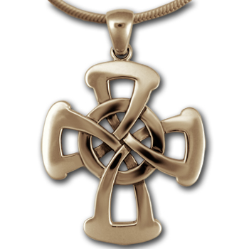 Large Celtic Cross Pendant in 14k Gold