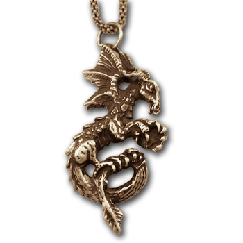 Dragon Pendant in 14k Gold