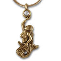 Mermaid Pendant in 14k Gold