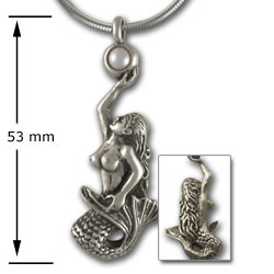 Mermaid Pendant in Sterling Silver